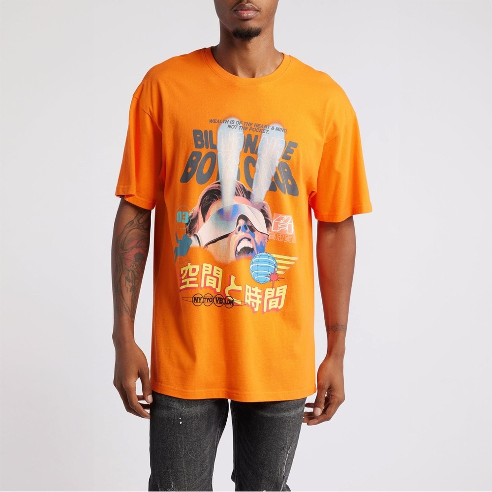 Billionaire Boys Club Orange Graphic Tee NWOT